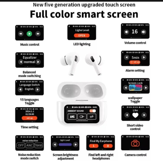 A9 airbuds Bluetooth 5.4 TWS Earphones | HiFi Stereo Sound & Fast Charging